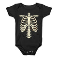 Skeleton Rib Cage Halloween Costume Baby One-Piece