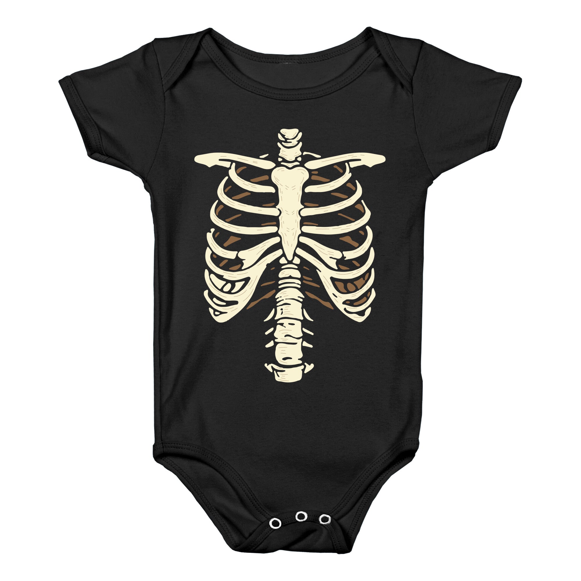 Skeleton Rib Cage Halloween Costume Baby One-Piece