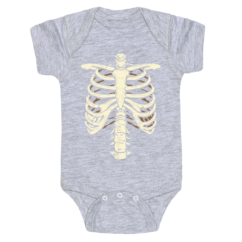 Skeleton Rib Cage Halloween Costume Baby One-Piece