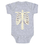 Skeleton Rib Cage Halloween Costume Baby One-Piece