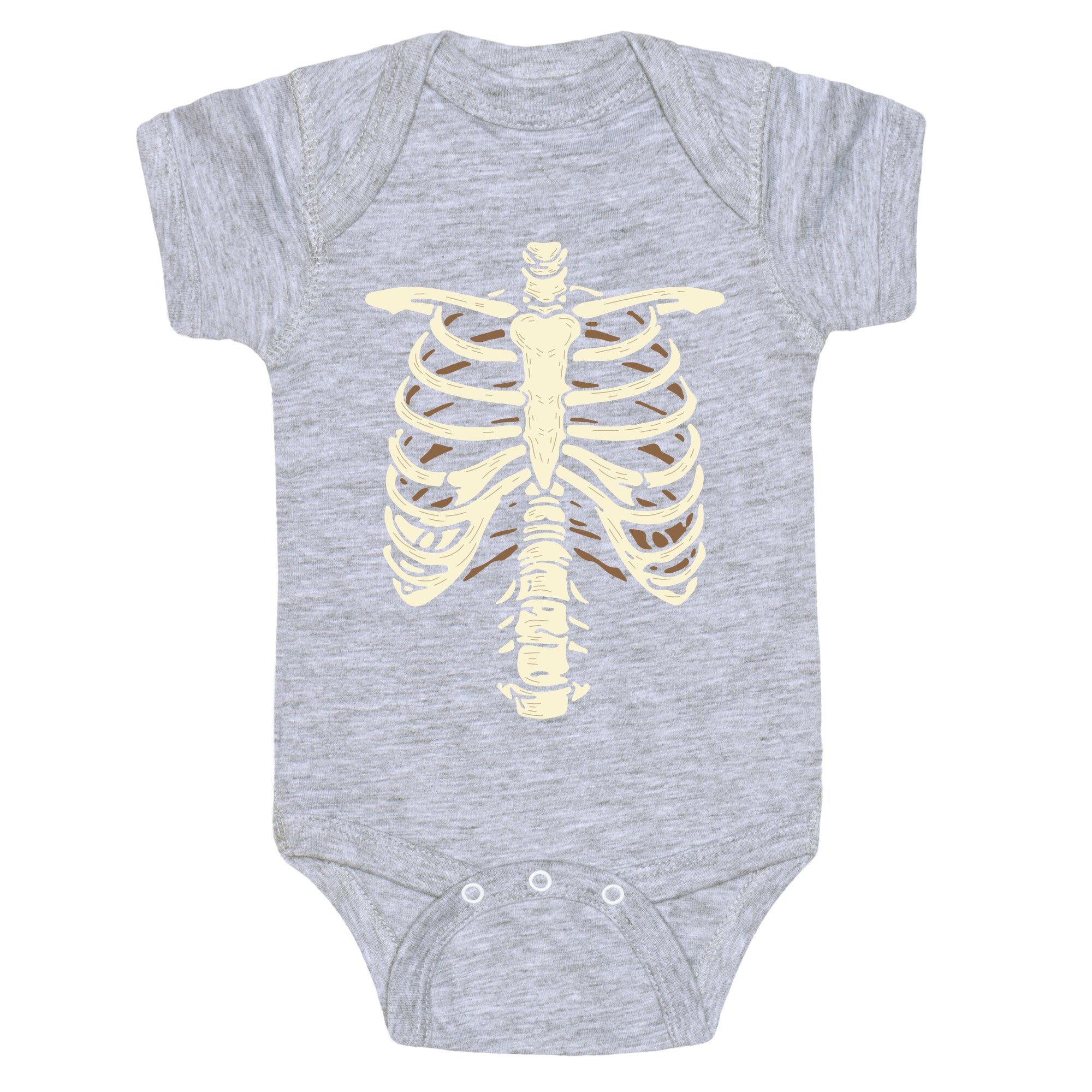 Skeleton Rib Cage Halloween Costume Baby One-Piece