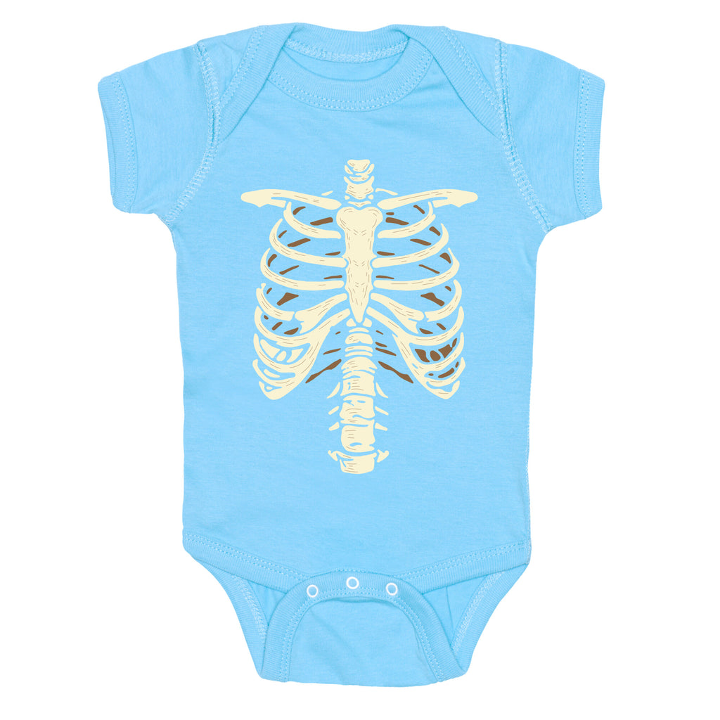 Skeleton Rib Cage Halloween Costume Baby One-Piece