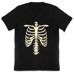 Skeleton Rib Cage Halloween Costume V-Neck