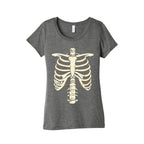Skeleton Rib Cage Halloween Costume Womens Triblend Tee