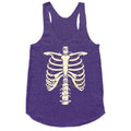 Skeleton Rib Cage Halloween Costume Racerback Tank