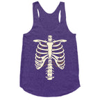 Skeleton Rib Cage Halloween Costume Racerback Tank