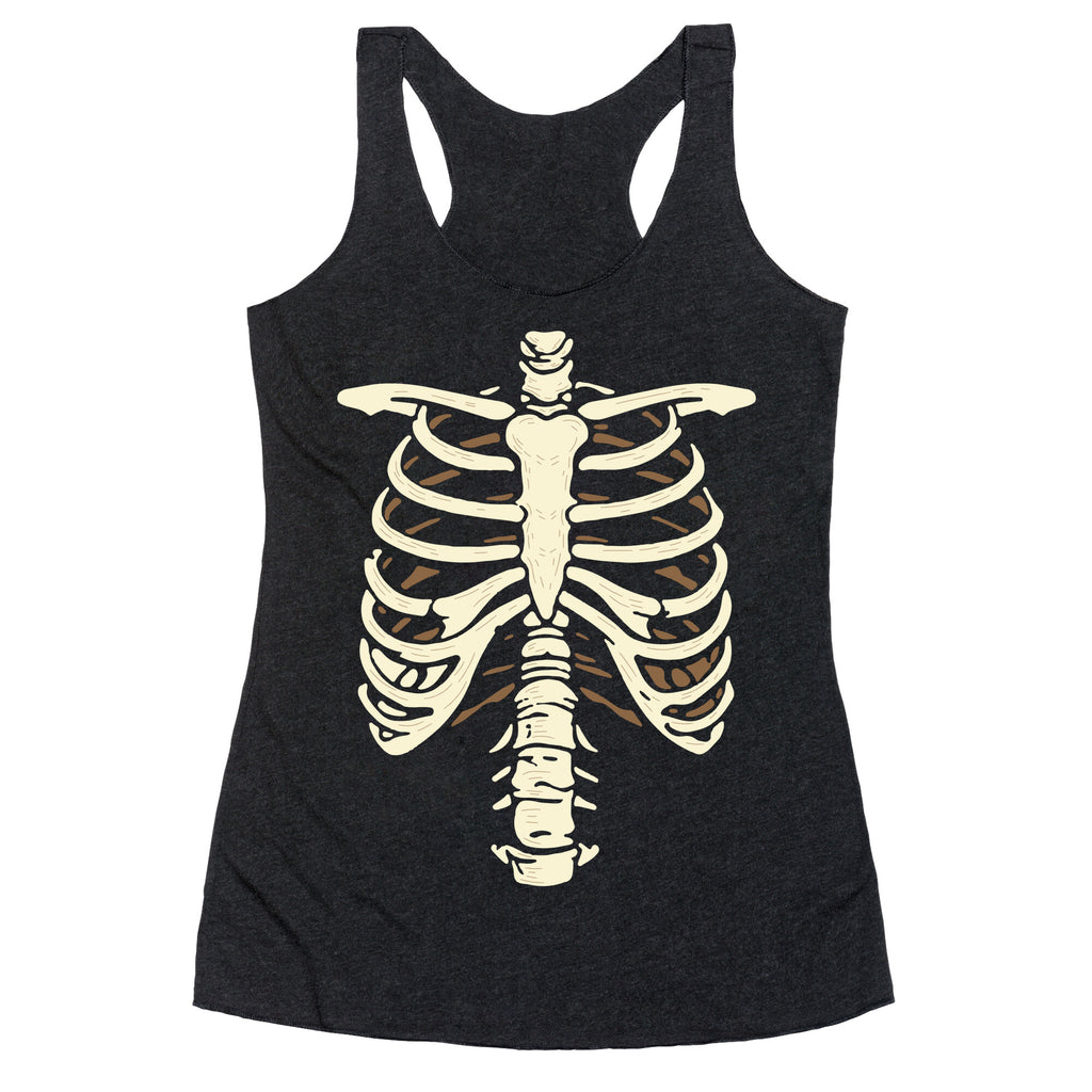 Skeleton Rib Cage Halloween Costume Racerback Tank