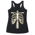 Skeleton Rib Cage Halloween Costume Racerback Tank