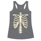 Skeleton Rib Cage Halloween Costume Racerback Tank