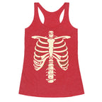 Skeleton Rib Cage Halloween Costume Racerback Tank