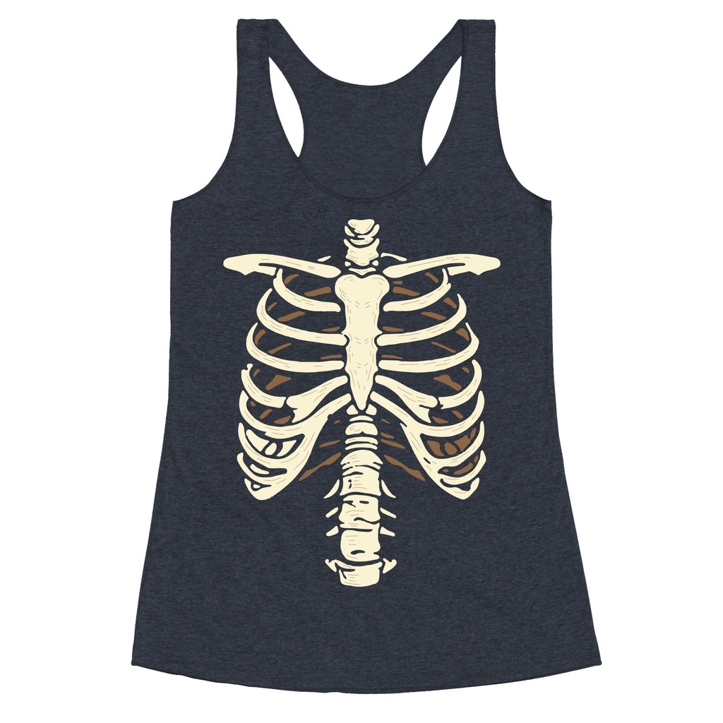 Skeleton Rib Cage Halloween Costume Racerback Tank