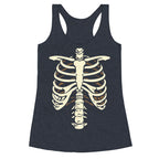 Skeleton Rib Cage Halloween Costume Racerback Tank