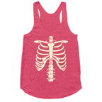 Skeleton Rib Cage Halloween Costume Racerback Tank