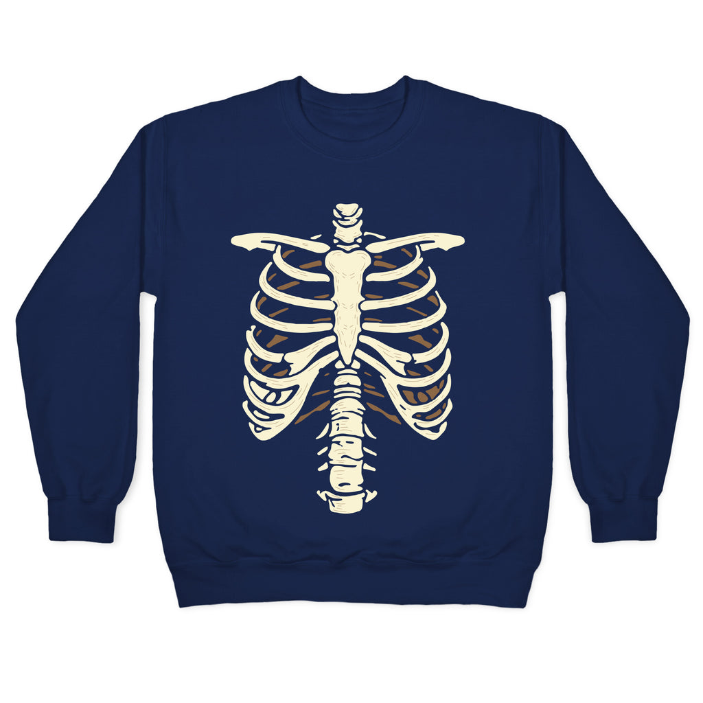 Skeleton Rib Cage Halloween Costume Crewneck Sweatshirt