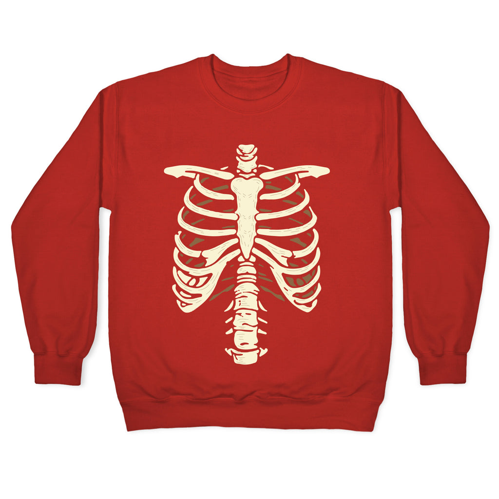 Skeleton Rib Cage Halloween Costume Crewneck Sweatshirt