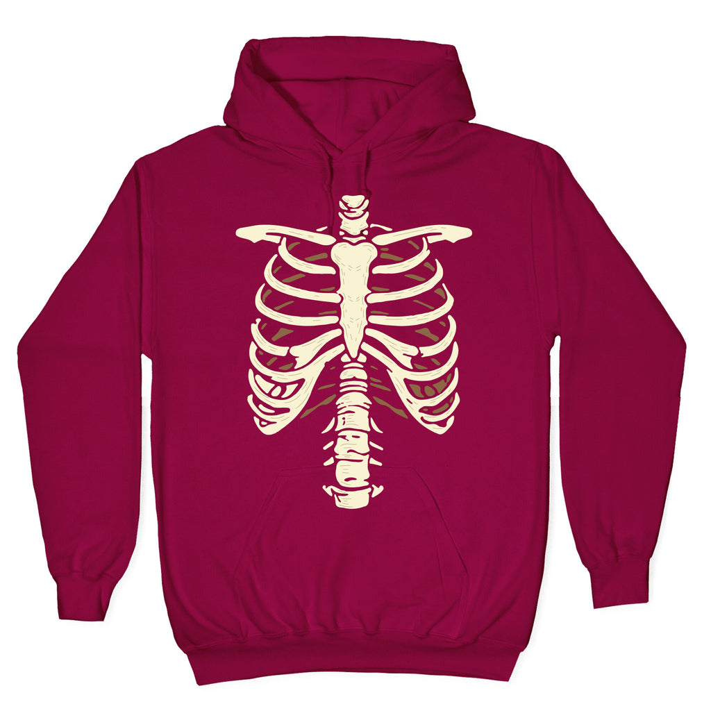 Skeleton Rib Cage Halloween Costume Hoodie