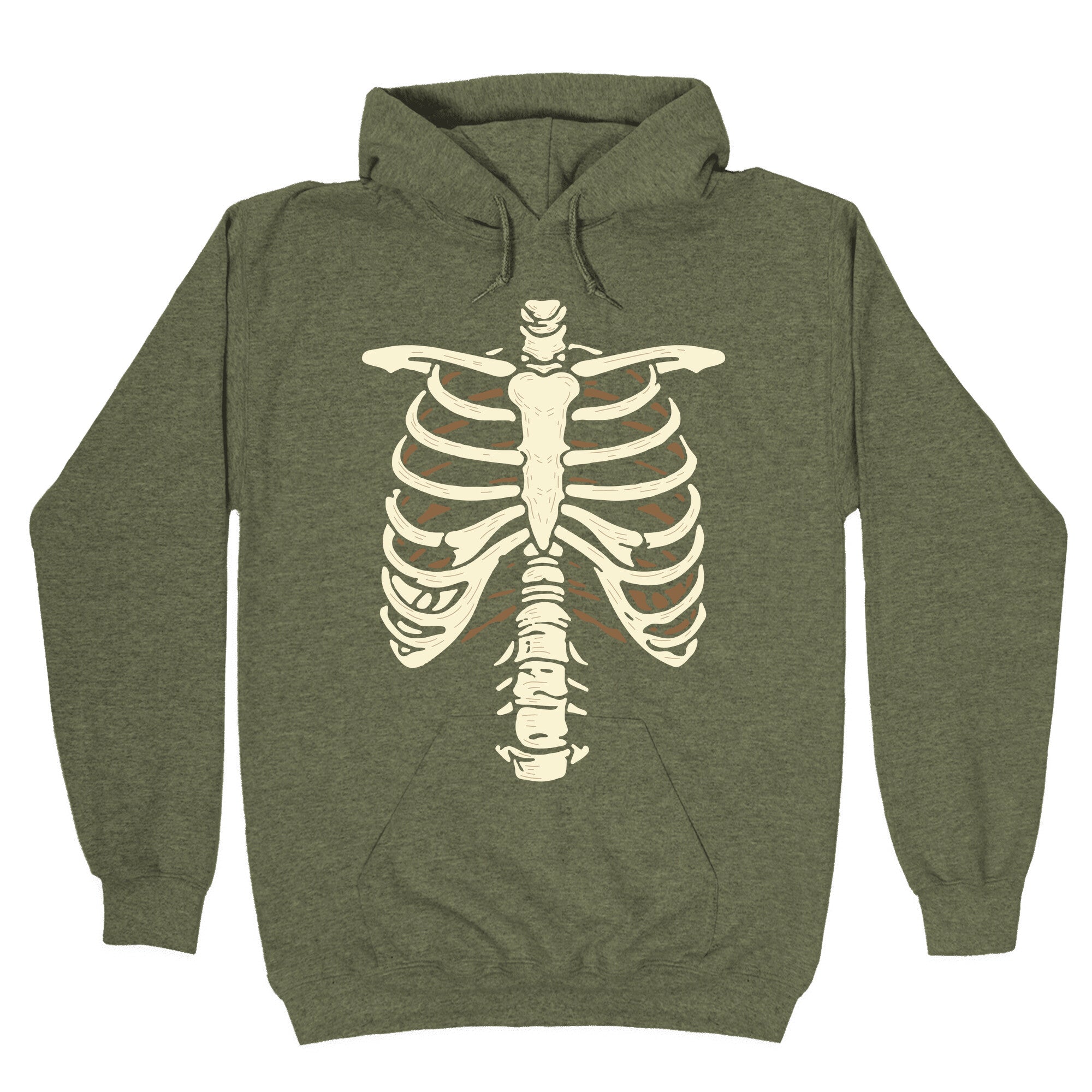 Skeleton Rib Cage Halloween Costume Hoodie