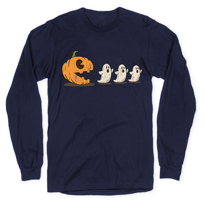 Halloween Pumpkin Ghost Game Longsleeve Tee