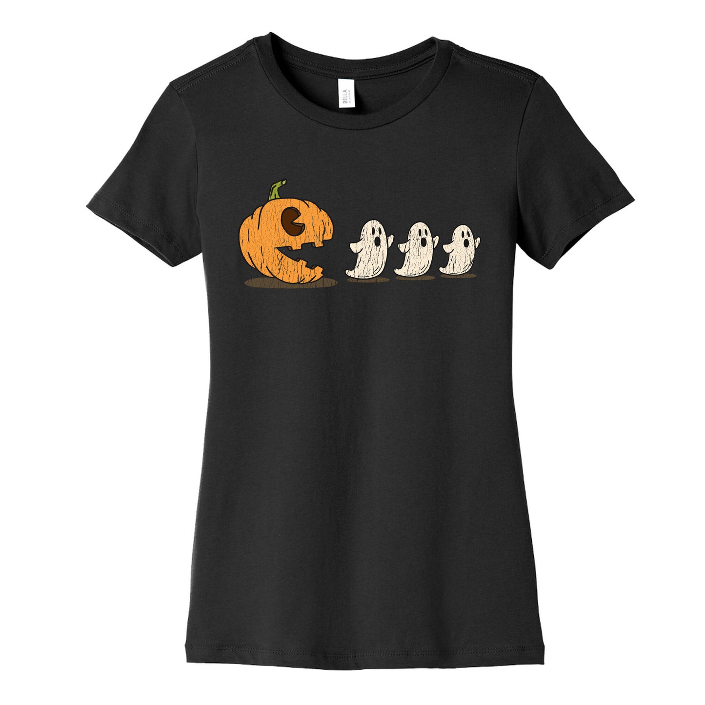 Halloween Pumpkin Ghost Game Womens Cotton Tee