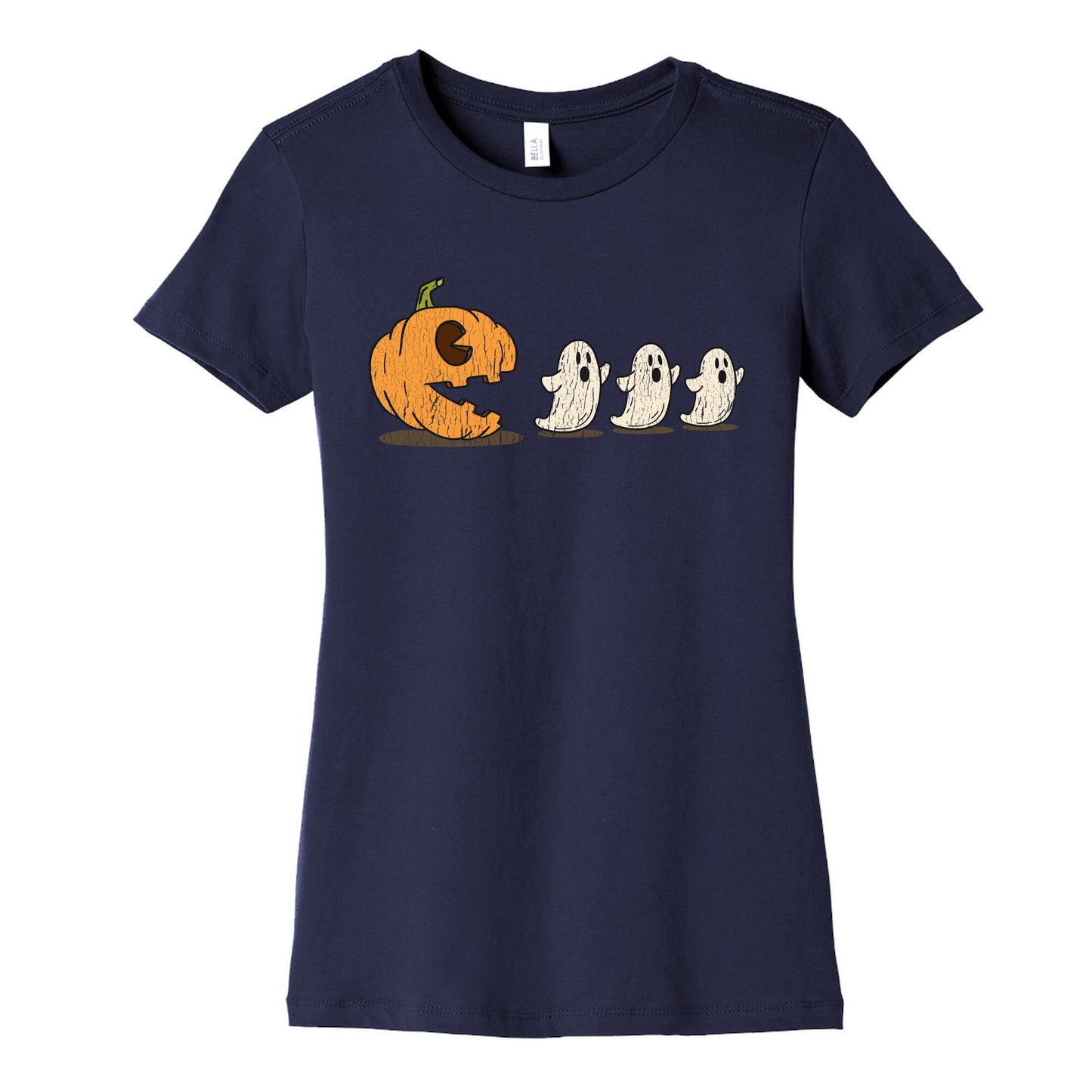 Halloween Pumpkin Ghost Game Womens Cotton Tee