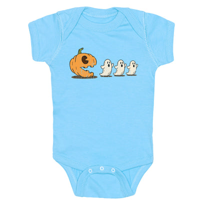 Halloween Pumpkin Ghost Game Baby One-Piece