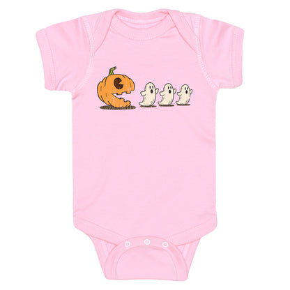 Halloween Pumpkin Ghost Game Baby One-Piece