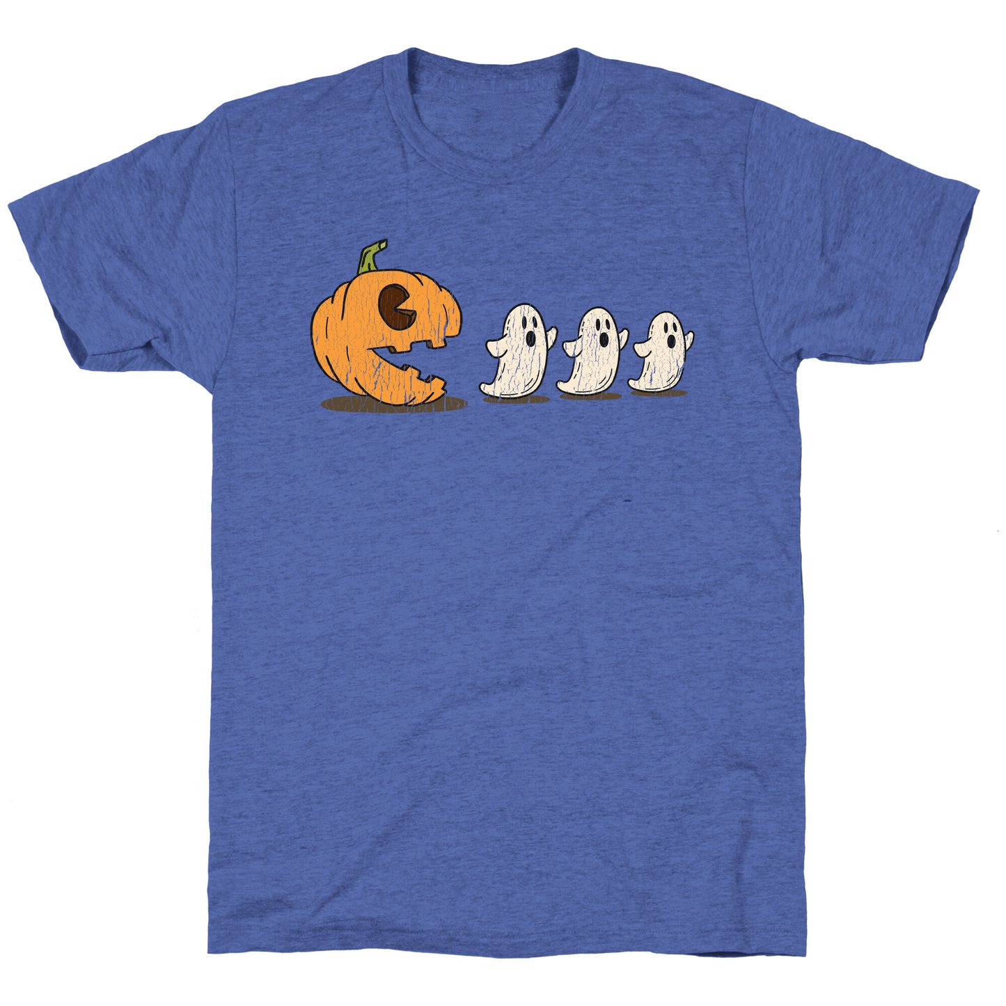 Halloween Pumpkin Ghost Game Unisex Triblend Tee
