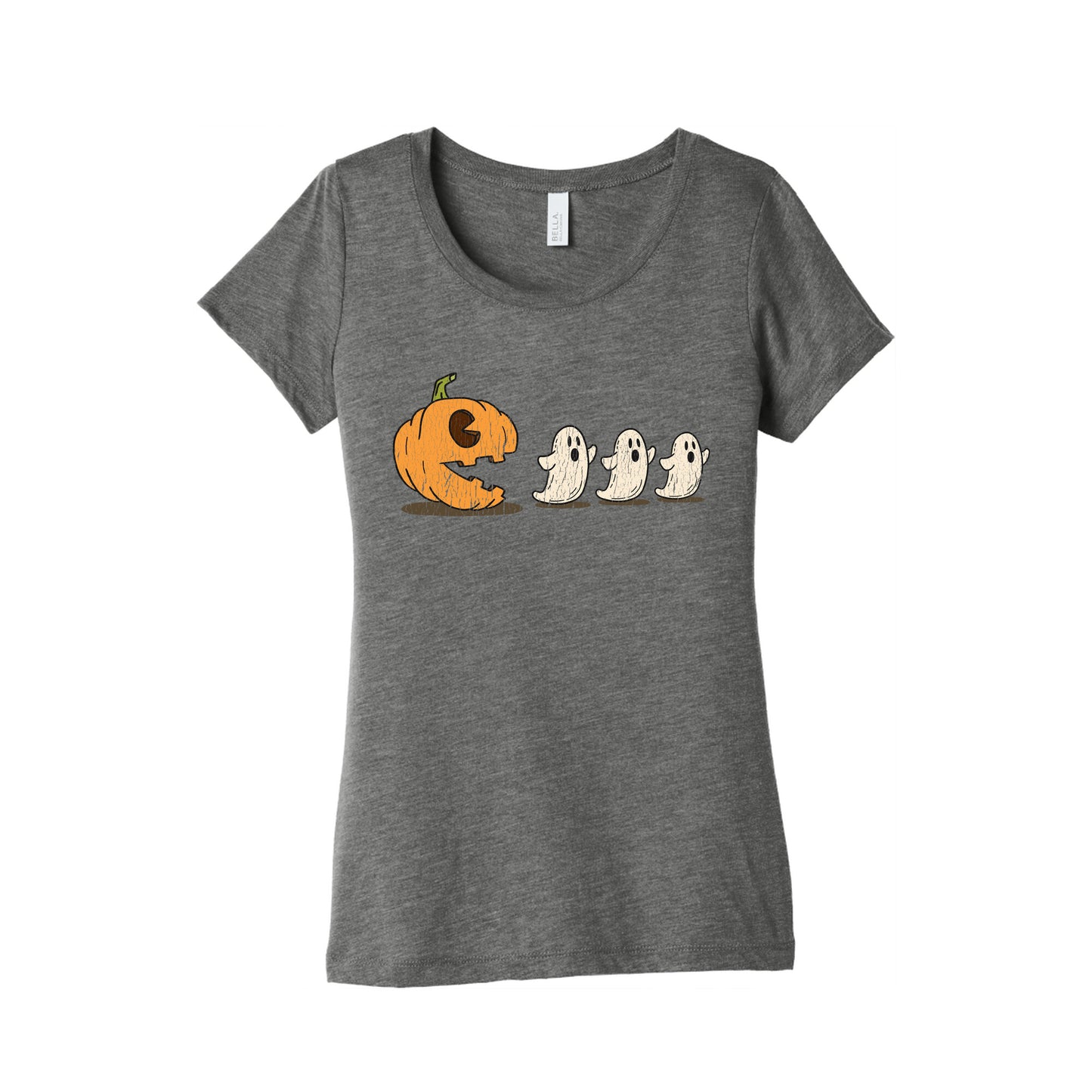 Halloween Pumpkin Ghost Game Womens Triblend Tee