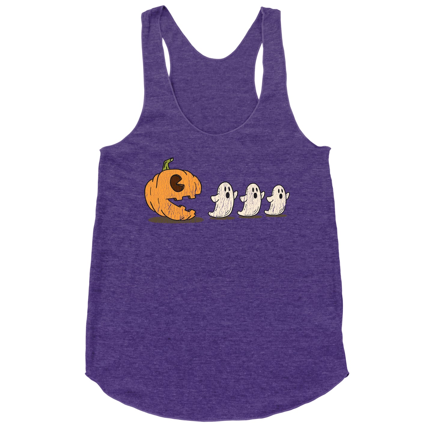 Halloween Pumpkin Ghost Game Racerback Tank