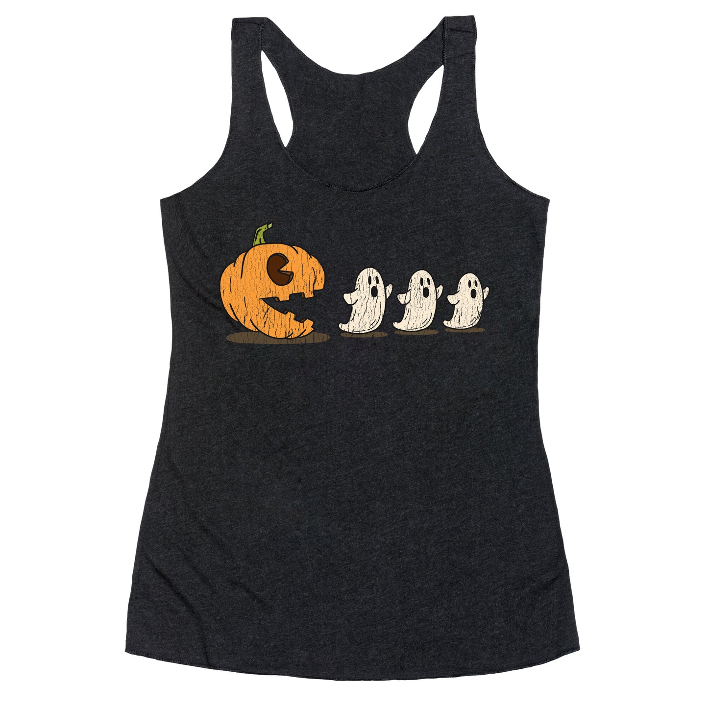 Halloween Pumpkin Ghost Game Racerback Tank