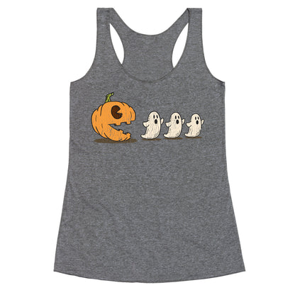 Halloween Pumpkin Ghost Game Racerback Tank