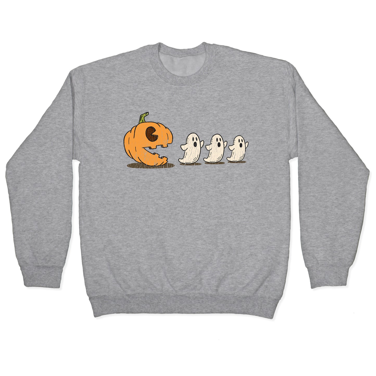 Halloween Pumpkin Ghost Game Crewneck Sweatshirt