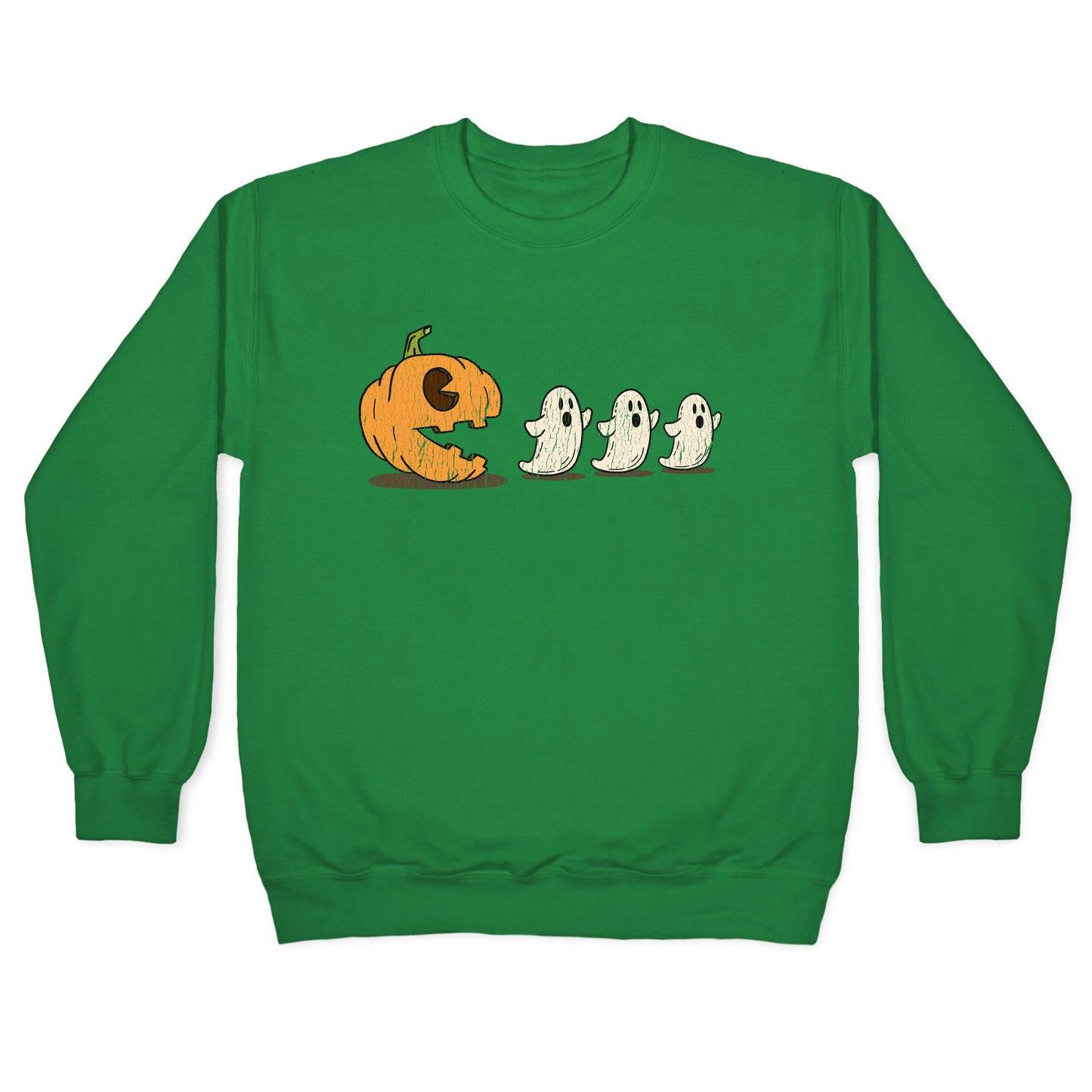 Halloween Pumpkin Ghost Game Crewneck Sweatshirt