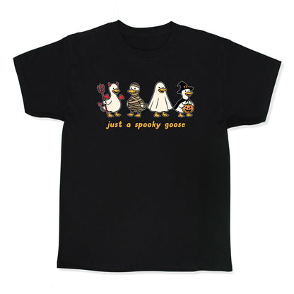 Halloween Just A Spooky Goose Kids Tee