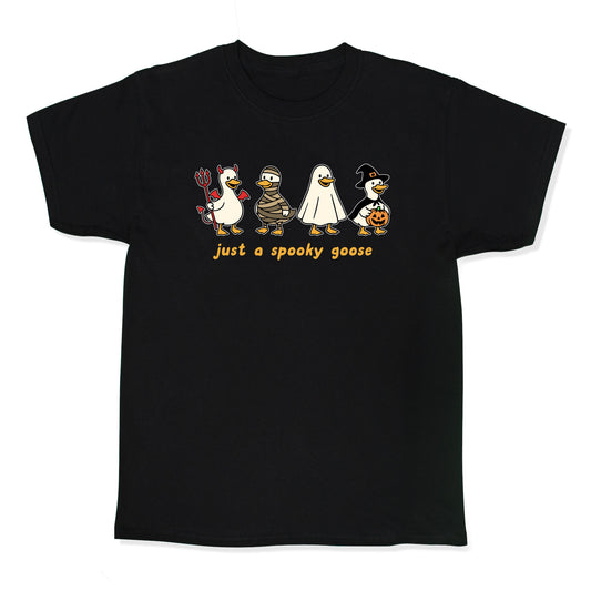 Halloween Just A Spooky Goose Kids Tee