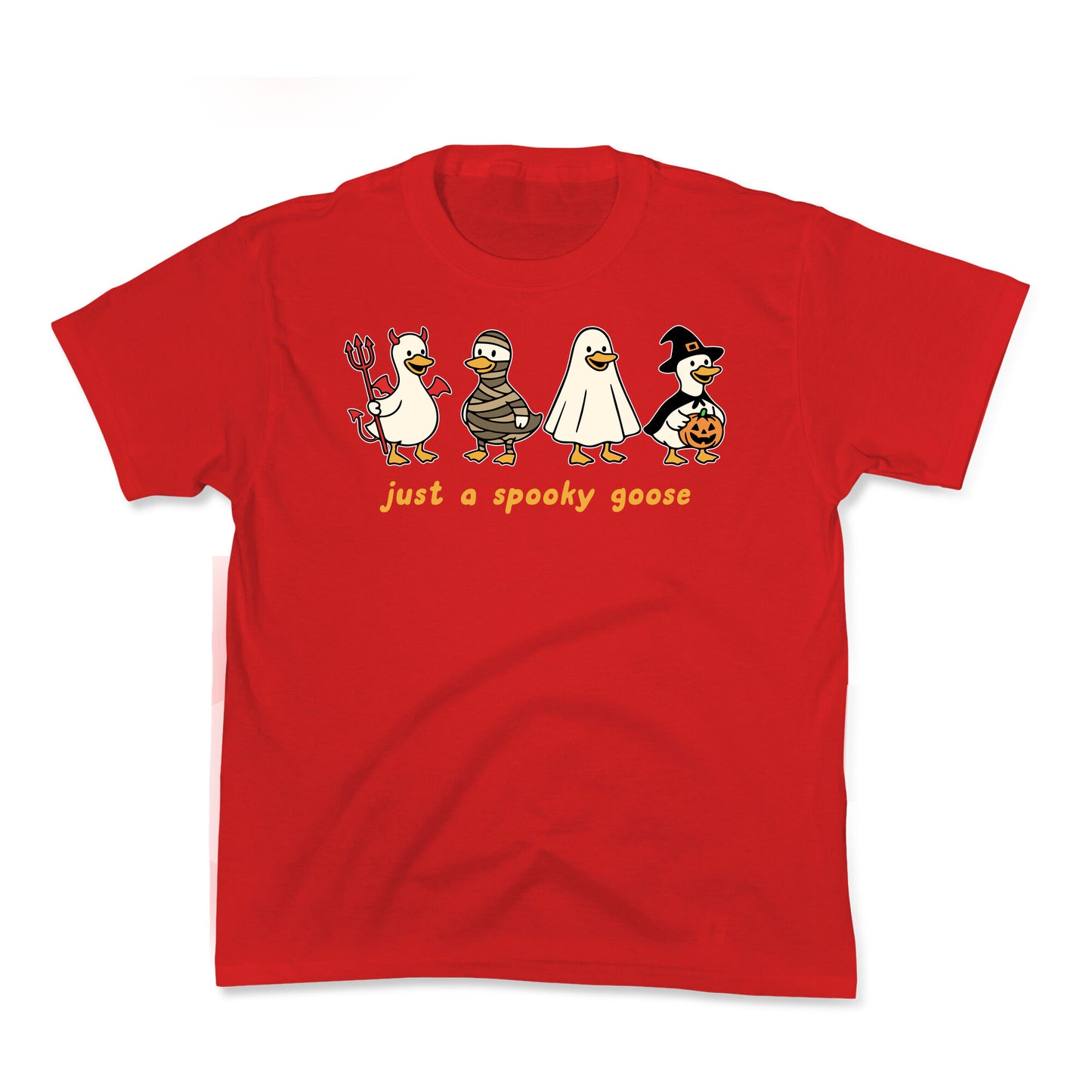 Halloween Just A Spooky Goose Kids Tee