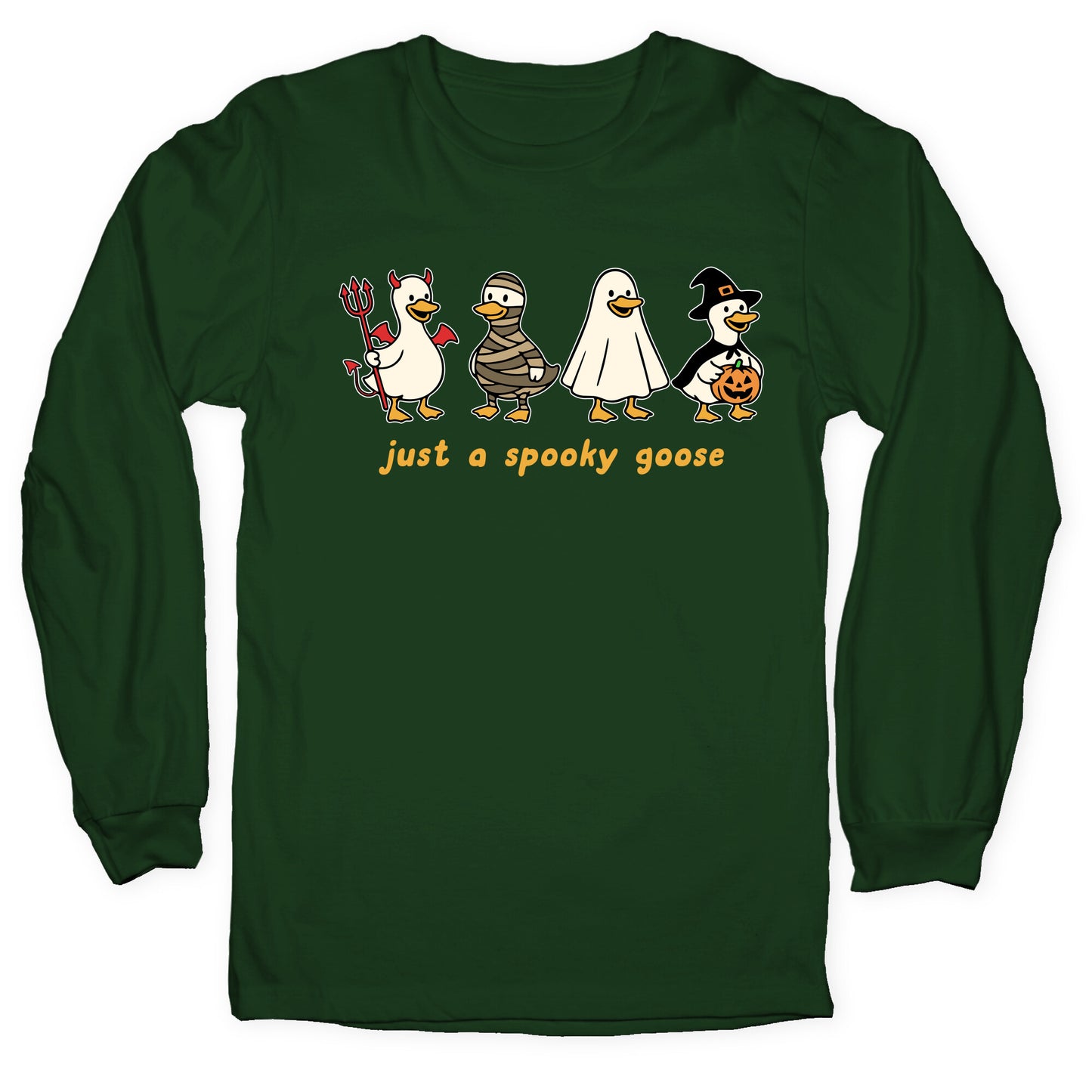 Halloween Just A Spooky Goose Longsleeve Tee