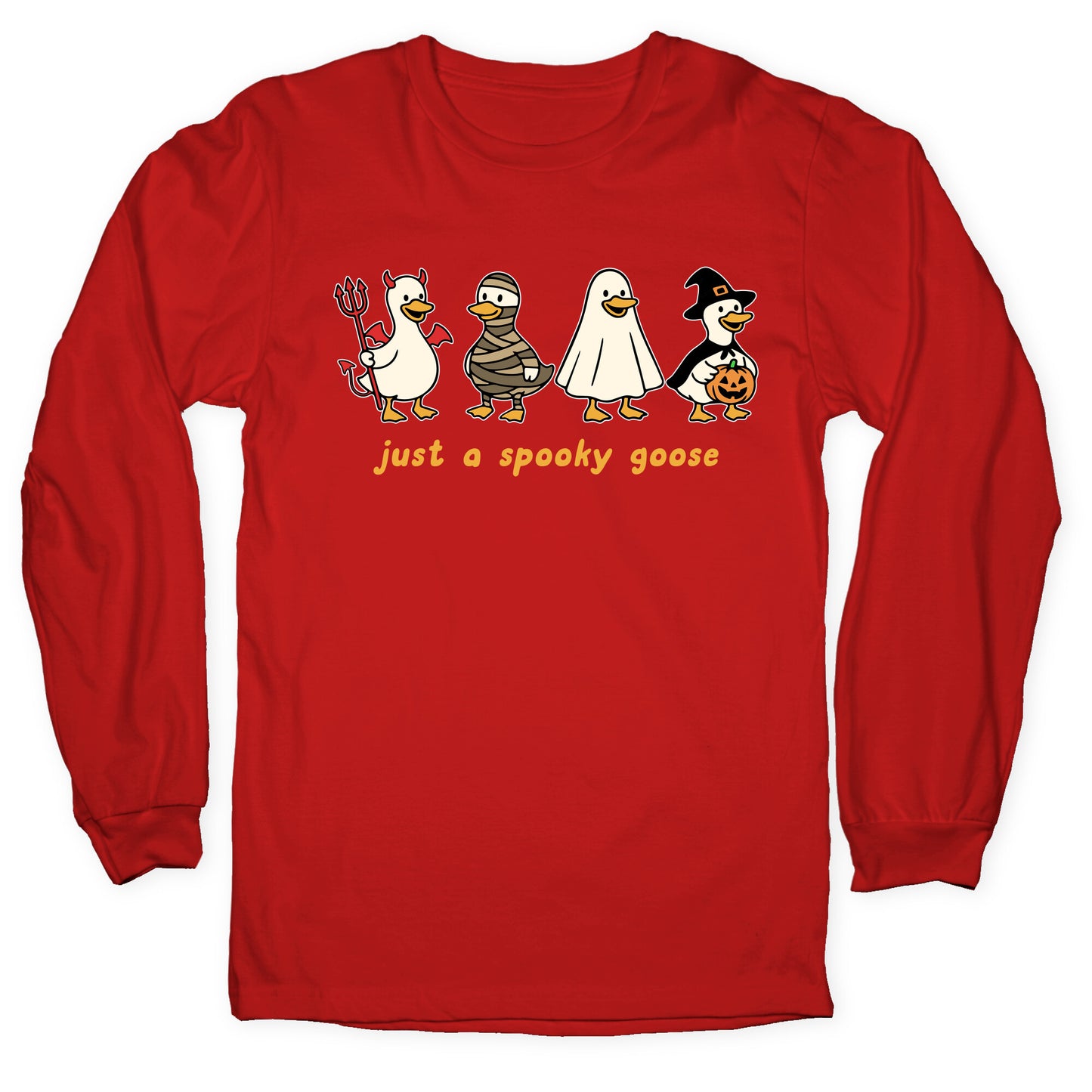Halloween Just A Spooky Goose Longsleeve Tee