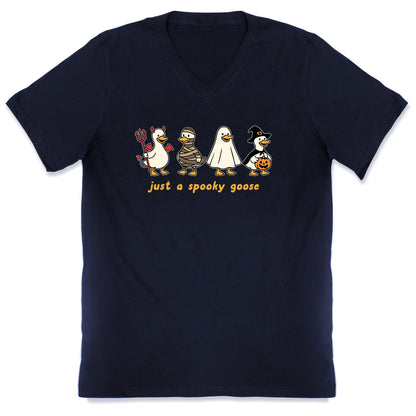 Halloween Just A Spooky Goose V-Neck