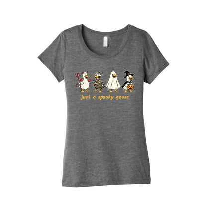 Halloween Just A Spooky Goose Womens Triblend Tee