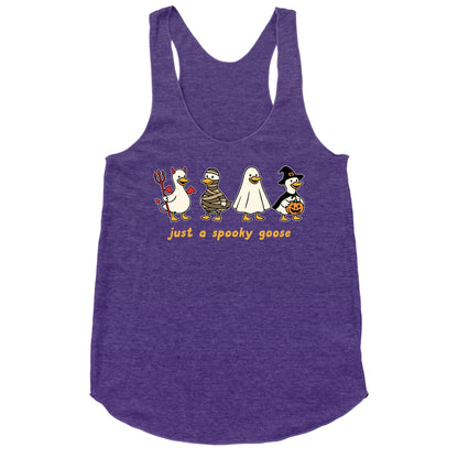 Halloween Just A Spooky Goose Racerback Tank