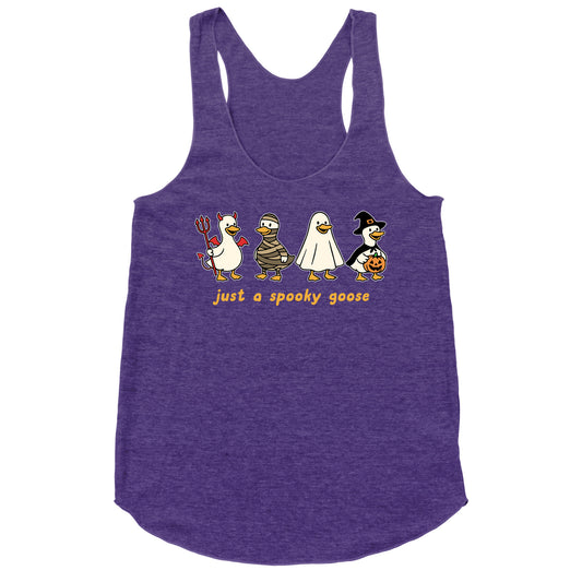 Halloween Just A Spooky Goose Racerback Tank