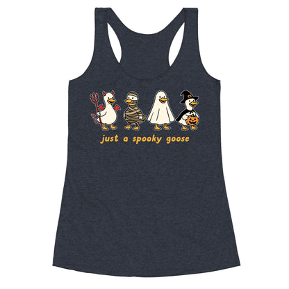 Halloween Just A Spooky Goose Racerback Tank