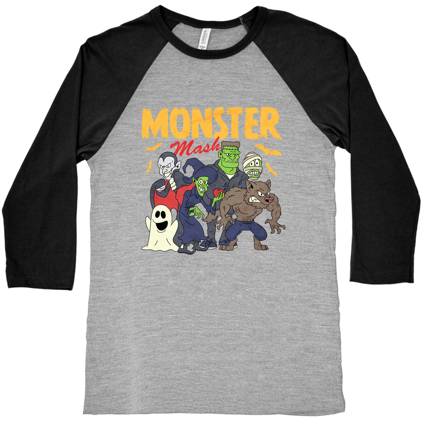 Halloween Monster Mash Baseball Tee