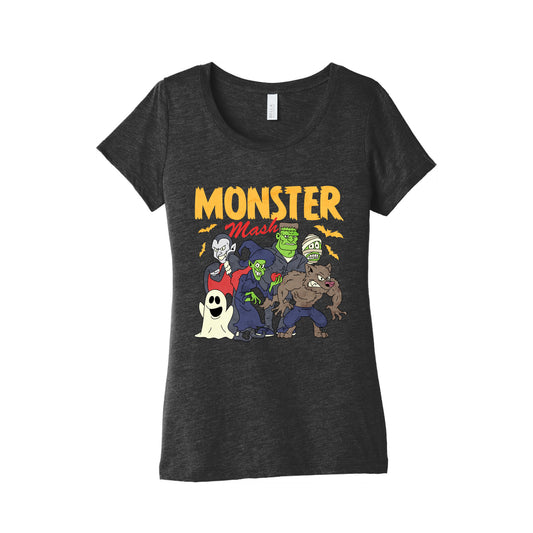 Halloween Monster Mash Womens Triblend Tee