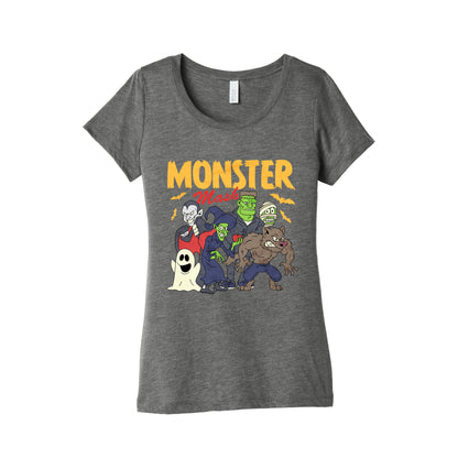Halloween Monster Mash Womens Triblend Tee