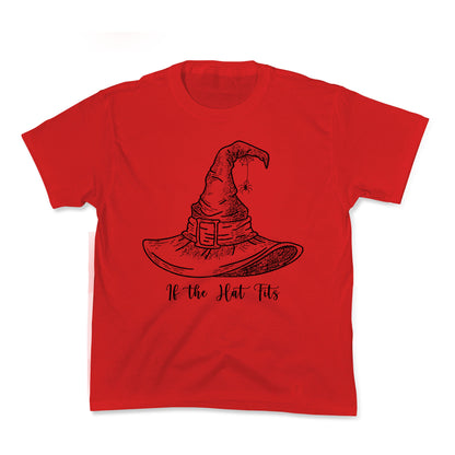 If the Hat Fits Halloween Witch Kids Tee