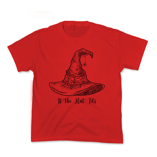If the Hat Fits Halloween Witch Kids Tee