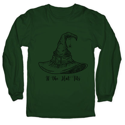 If the Hat Fits Halloween Witch Longsleeve Tee