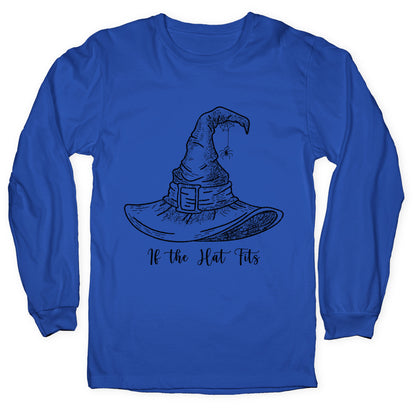 If the Hat Fits Halloween Witch Longsleeve Tee